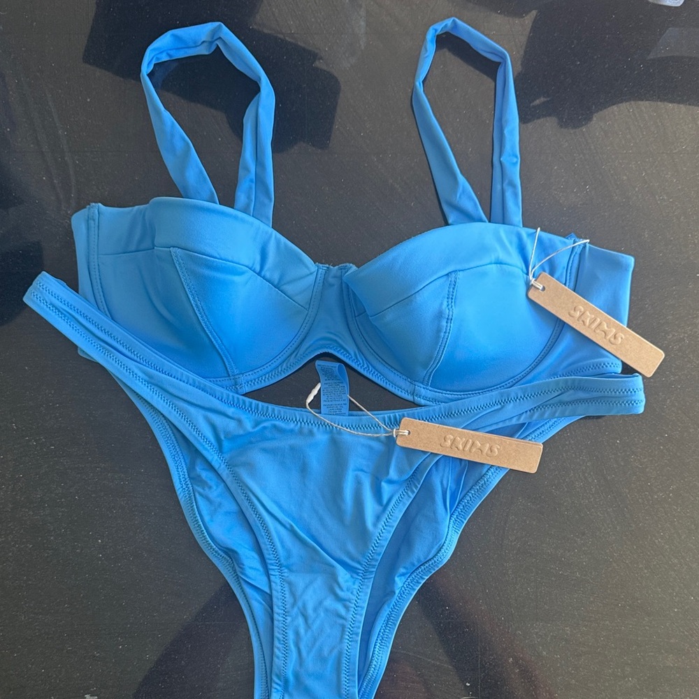 SKIMS Bright Blue Bikini Set